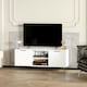 image 8 of HOMCOM Modern TV Stand Cabinet with Storage for Living Room, White