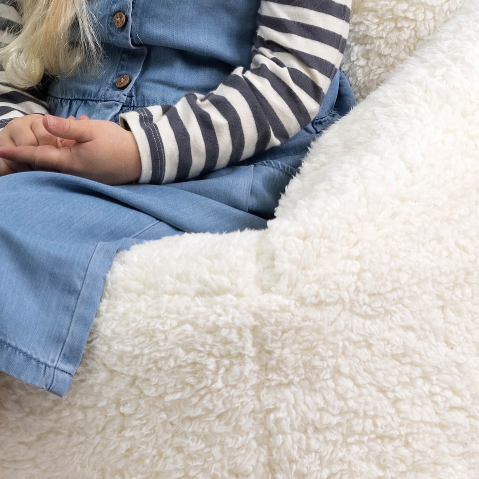 image 1 of Kids Teddy Bear Armchair Bean Bag Natural Beige Childrens Bean Bags Set of 2