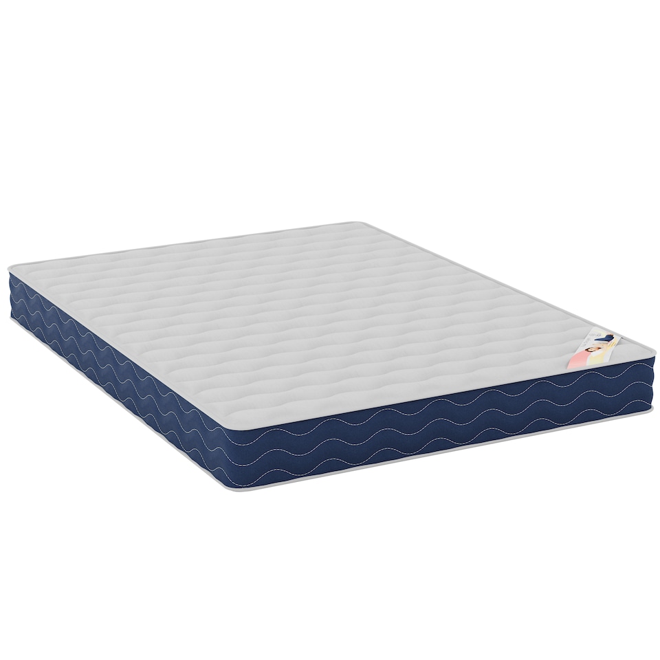 image 1 of Vida Designs Milan King Size Wooden Bed, High Foot, White & Pine & Gel Memory Foam Pocket Spring Mattress, King