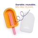image 7 of 4 Ice Lolly Moulds with Sticks Orange and Green