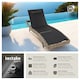 image 2 of Sun Lounger Weatherproof And UV-resistant 6 step Adjustable Backrest Poly Rattan | Cream | nature | 1