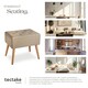 image 7 of Bench Ranya upholstered linen look with storage space - 300kg capacity Brown | Sand