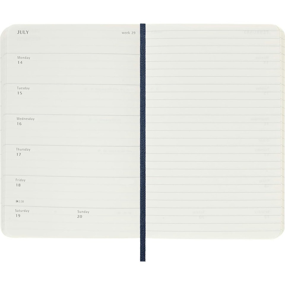 image 1 of Moleskine 2025 Soft Cover Planner - Blue - One Size