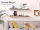 image 3 of Levede 2PC Wooden Wall Floating Shelves Mounted Storage 35.5IN 90CM | Brown | Large