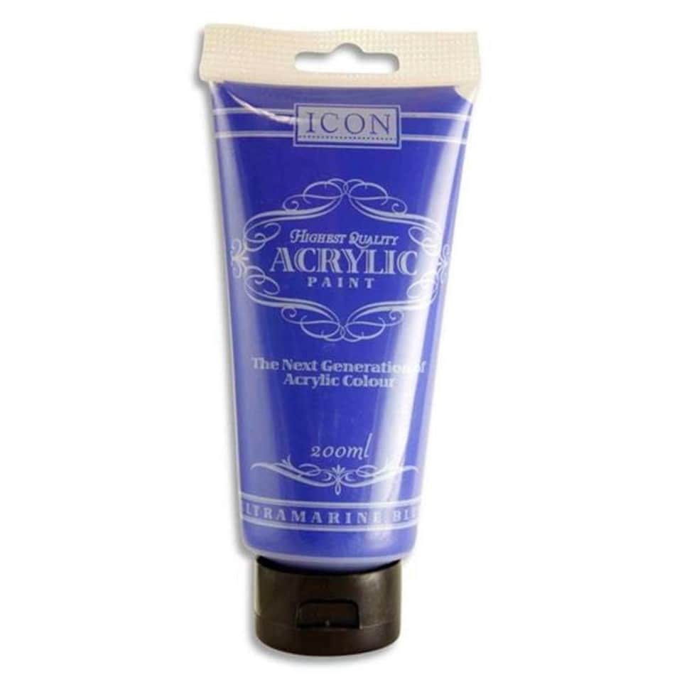 Ultramarine Blue Acrylic Paint 200ml by Icon Art