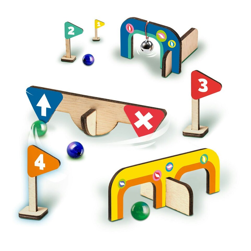 image 1 of SES CREATIVE Wooden Minigolf Course Marble Set