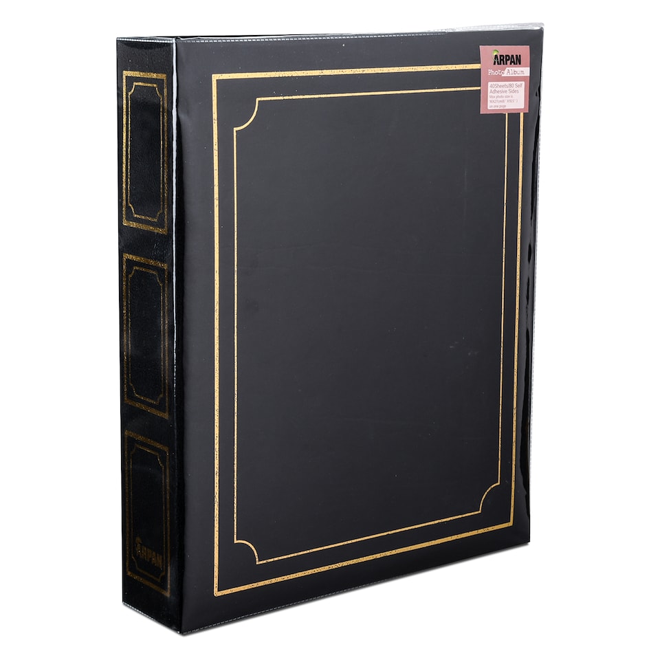 image 1 of Large Self Adhesive Ring Binder Photo Album – 40 Sheets / 80 Sides – Traditional Sticky Page Memory Scrapbook Album