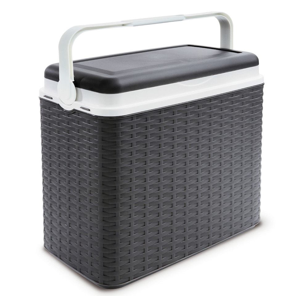 image 1 of 24L Rattan Design Cooler Storage Boxes | Black | 1