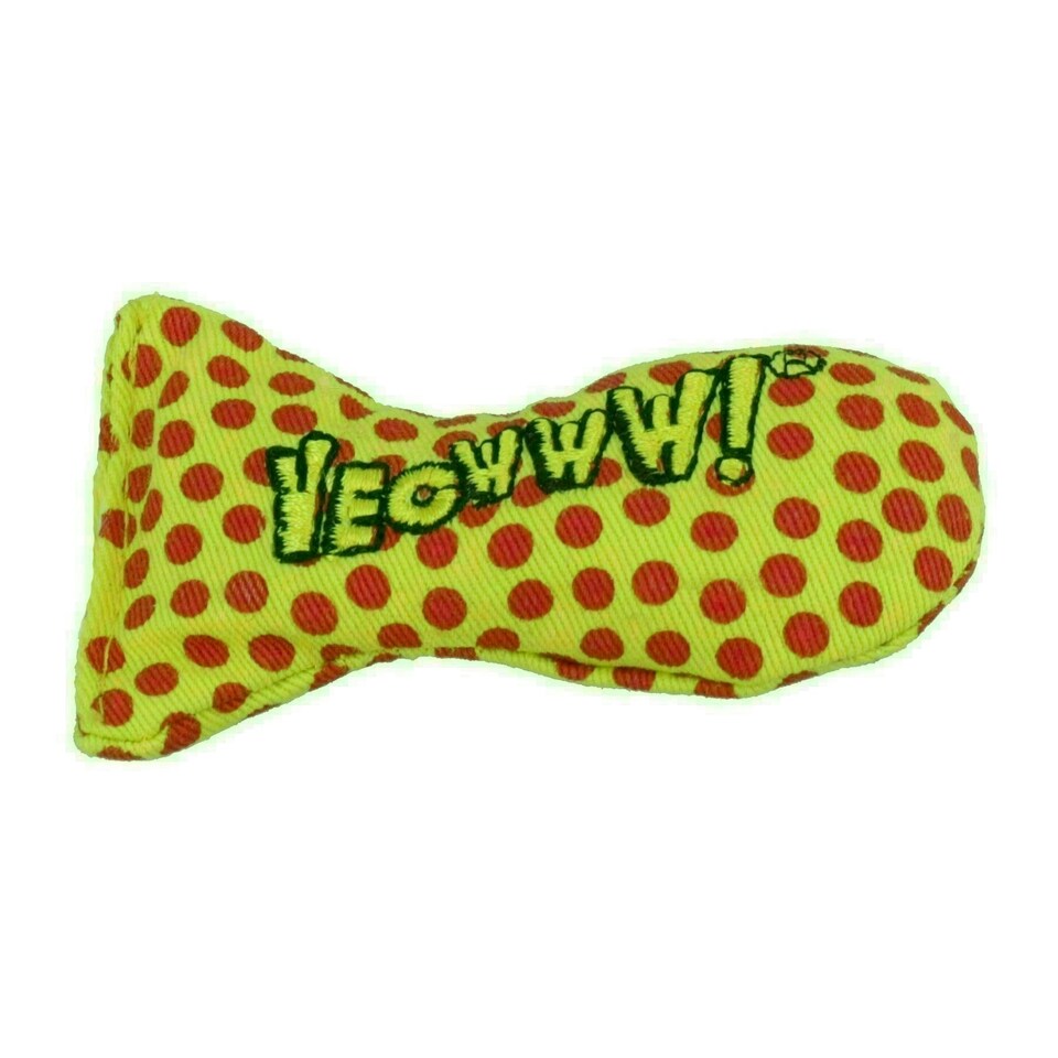 image 1 of 1 Yeow Interactive Small Cat Kitten Stinkie Dot Fish With Catnip Toy Play Cat Gift