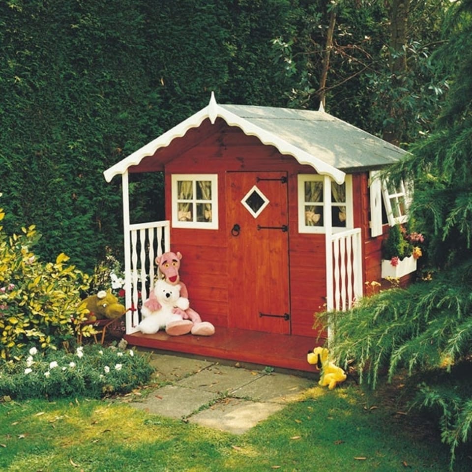 image 1 of Den Playhouse Kid's Wendy House Brown