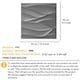 image 3 of NOVECRAFTO Wavy Wave 3D Wall Panels – 6 Sheets Covering 1.5m² | 16.15ft² Interior Cladding Set | Wavy Design Tiles – Each Panel 50x50cm Silver Grey