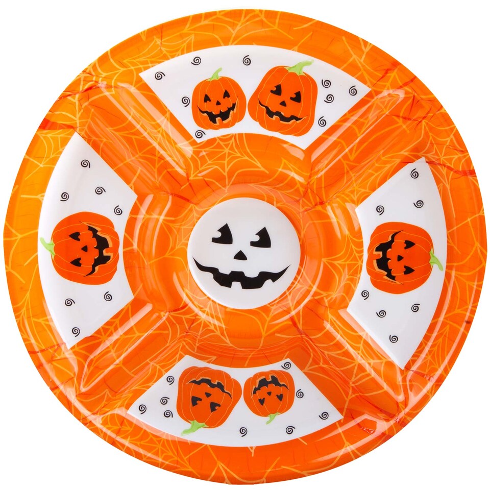 image 1 of VFM e-Store Halloween Dip Tray with Decals - Lightweight Party Serving Dish