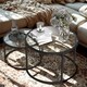 image 4 of Set Of 2 Round Black Nesting Tables With Tempered Glass Top