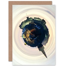 Photo Small World Skyline Edinburgh Scotland Scottish Scotland Card