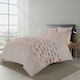 image 2 of Ruffle Border Duvet Cover Soft Elegant Bedding Set with Pillowcases | Pink | Super King