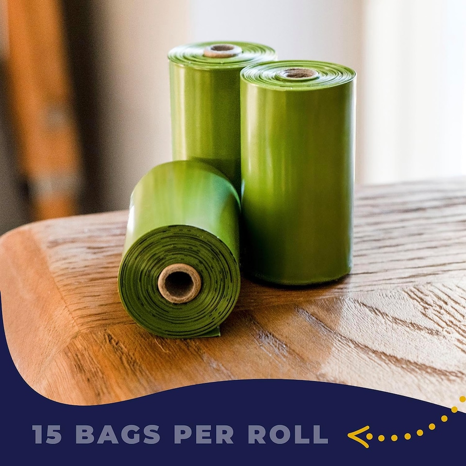image 1 of DogCrates+ Dog Poo Bags - 270 Leak Proof and Extra Thick Poop Bags with Tie Handles