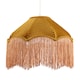 image 1 of Golden Ochre Victorian Scallop Pendant Light Shade with Long Tassels