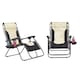 image 1 of Neo Pair of Outdoor Zero Gravity XL Sun Loungers - Cream Cream