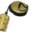 image 8 of CGC Sydney II Gold Knurled Two-Band 1.5m Adjustable E27 Ceiling Pendant with Matching Ceiling Rose | Gold | Gold | Ceiling rose diameter: 10 cm, depth: 2 cm, Pendant: diameter 4.5 cm, height 7.5 cm, Total height 1.5m adjustable