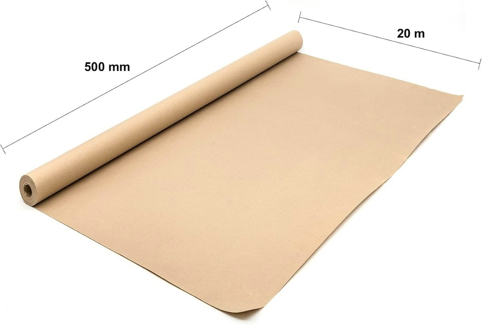 image 1 of Pack of 2 Premium Imitation Kraft Roll 500mm x 20m | Multi | One Size
