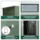 image 4 of Outsunny 9 x 4FT Metal Garden Storage Shed w/ 2 Door, Light Green