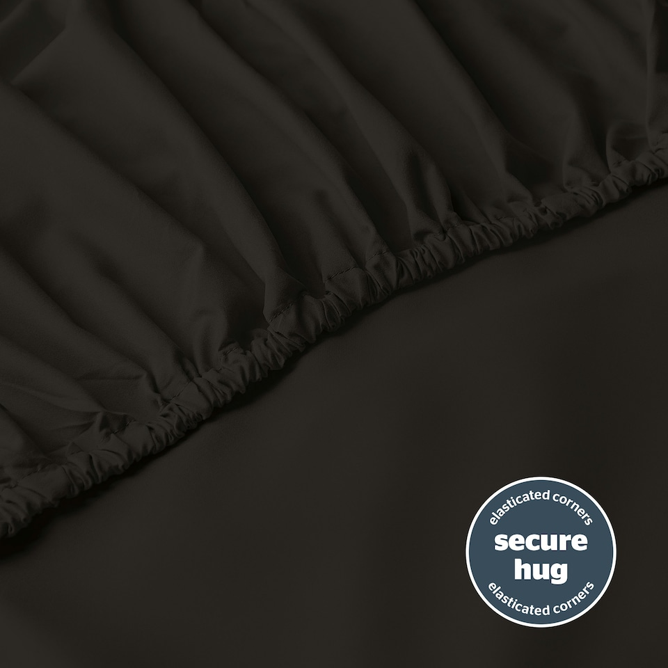 image 1 of Silentnight Supersoft Fitted Sheet | Black | Double