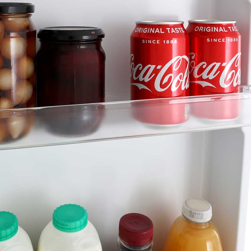 image 1 of Cookology UCIB80 Under Counter Freestanding Fridge in Black - 80 Litre Capacity - Adjustable Temperature Control & Legs - Reversible Door and Ice Box