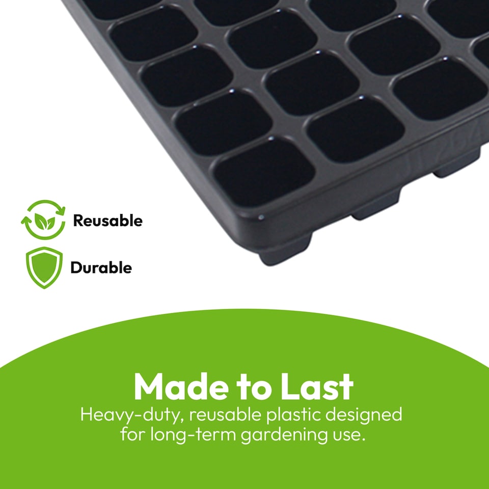 image 1 of 264 Cell Plug Trays Seedling Propagation Trays with Drainage Holes Pack of 100