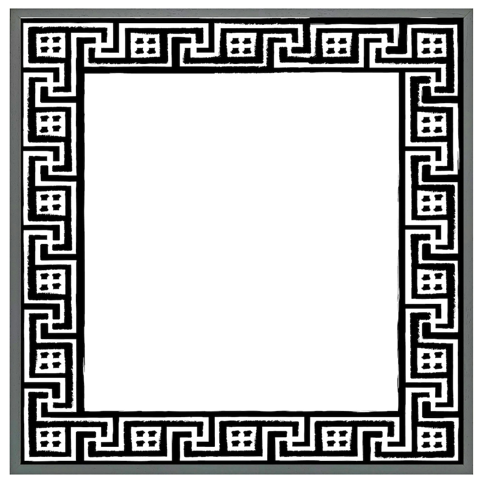 image 1 of Greek traditional meandor (Picture Frame) Black | M