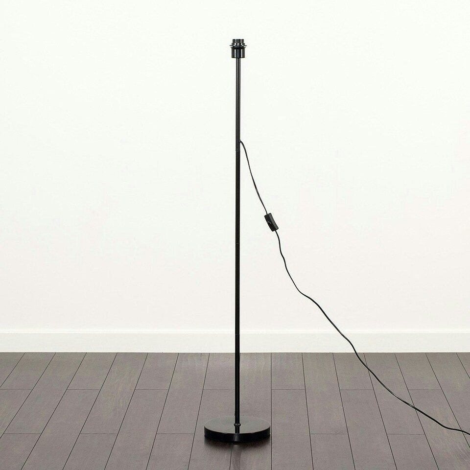 image 1 of ValueLights Modern Standard Black Metal Finish Floor Lamp Base | Black