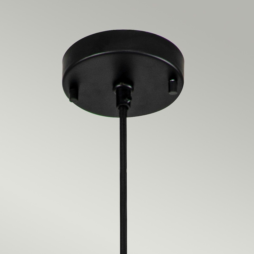 image 1 of Etoile Dome Pendant Ceiling Light, Matte Black and Gold Leaf
