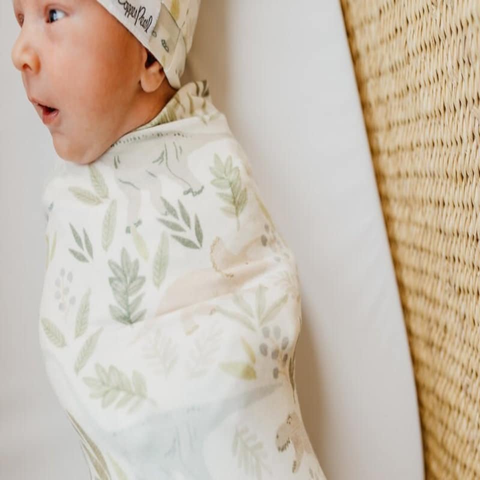 image 1 of Copper Pearl Knitted Swaddle Blanket Rex