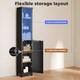 image 5 of Levede Tall Bathroom Cabinet Freestanding Slim Bathroom Storage Cupboard Unit | Black | Black