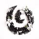 image 1 of Best Artificial 6ft Decorated Black & Silver Decorated Christmas Garland with Baubles Berries and pinecones Suitable for Fireplace