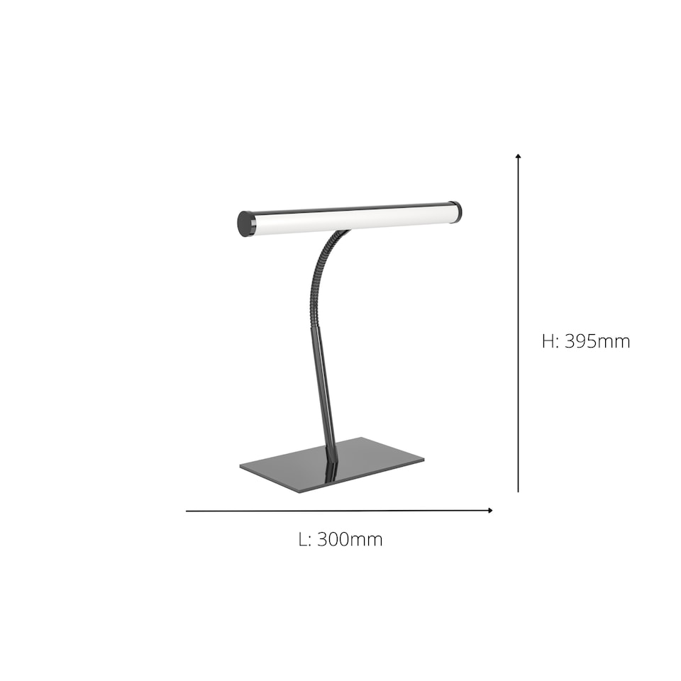 image 1 of EGLO Riccione LED Tuneable White Desk Lamp, Black
