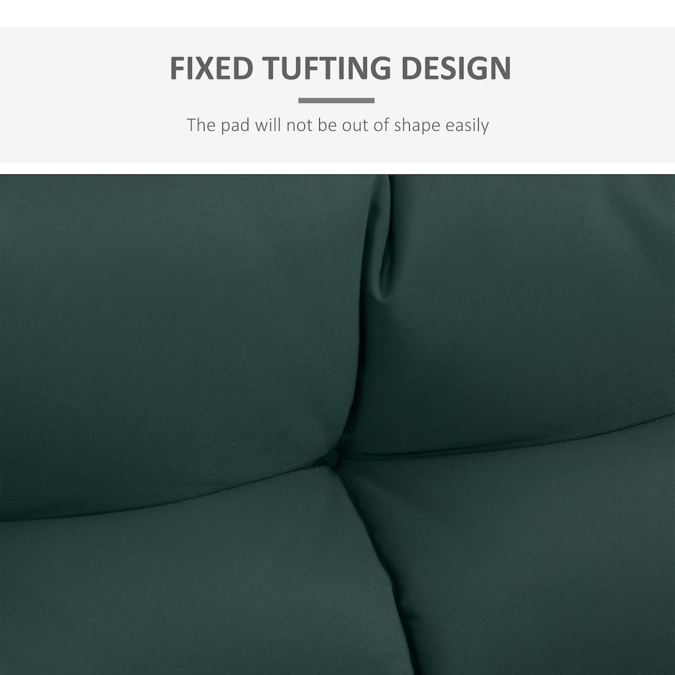 image 1 of Outsunny 2Pcs Tufted Pallet Cushions Seat Pad Back Cushion Indoor Outdoor