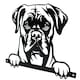 image 2 of Black Metal Peeking Boxer Silhouette with Fixing Plate Garden Ornament Gift