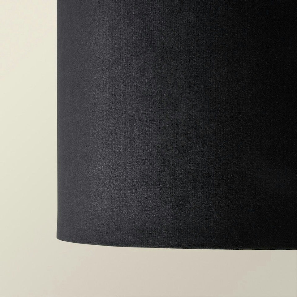 image 1 of ValueLights Reni Medium Black Velvet Pendant Shade
