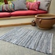 image 3 of DENIM Rug WashableFlat Weave Design - Cotton - L60 x W90 - Blue Blue