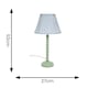 image 5 of ValueLights Bobbles Sage Green Table Lamp Blue Pleat Shade & Bulb | Blue