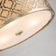 image 4 of Arabella 3 Light Large Round Ceiling Duo-Mount Pendant Gold, E27