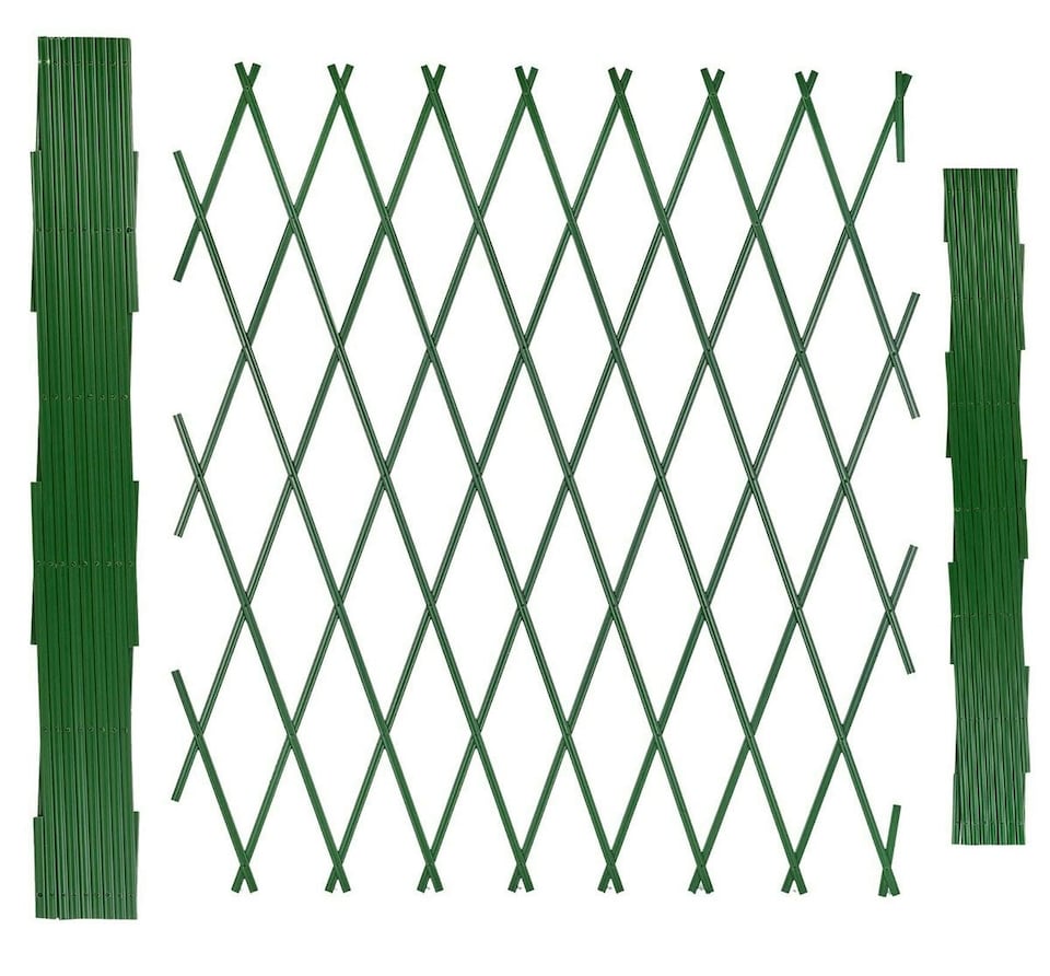 image 1 of Expandable PVC Plant Support Trellis Climbing Fence Panel Wall Lattice Trellises - 180 x 90 cm