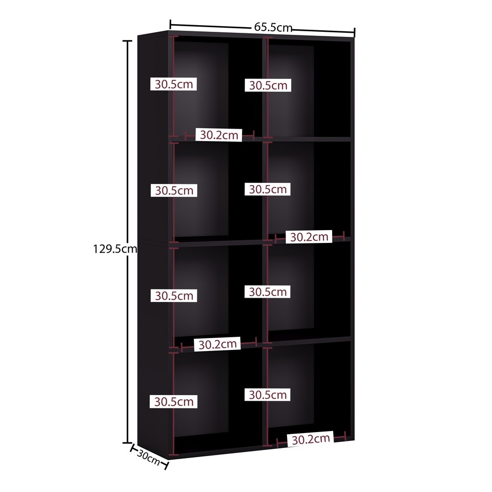 image 1 of Vida Designs 8 Cube Storage Unit, Black