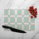 image 2 of Colorful  Textile Design Glass Chopping Board | Multi