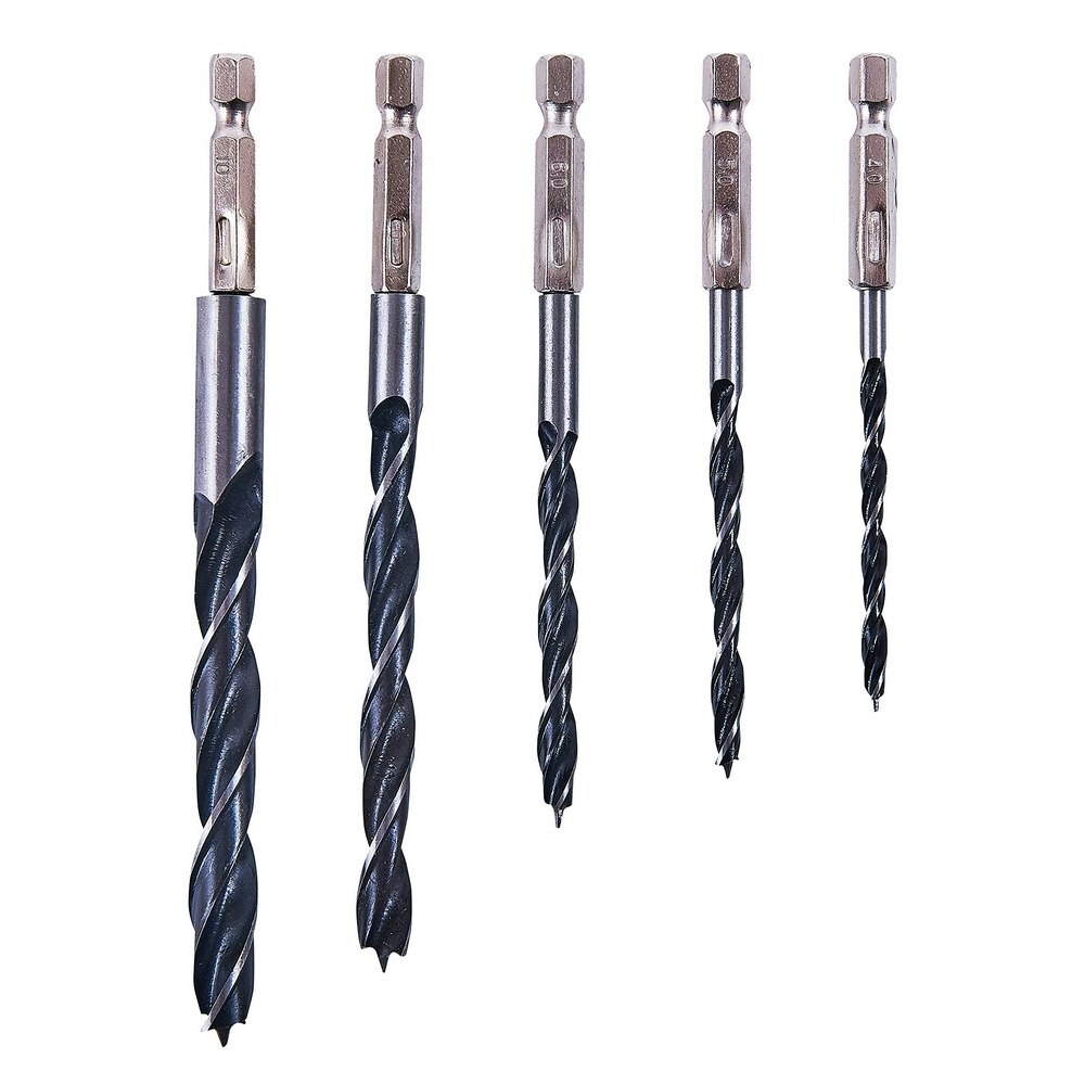 Amtech Hex Shank Wood Drill Bit Set 5pk - One Colour - One Size
