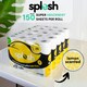 image 4 of Splesh Quilted Luxury Fresh Lemon Fragrance 3 Ply Toilet Tissue Paper 72 Rolls