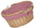 image 3 of Small Swing Handle Shopping Basket With Red and White Check | Red | Red Checked | L