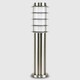 image 3 of ValueLights Wharf Outdoor Stainless Steel 450mm Bollard Lantern Light Post & Warm White LED Bulb