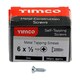 image 3 of Timco - Self-Tapping Screws - PZ - Countersunk - Zinc (Size 6 x 1/2 - 200 Pieces)