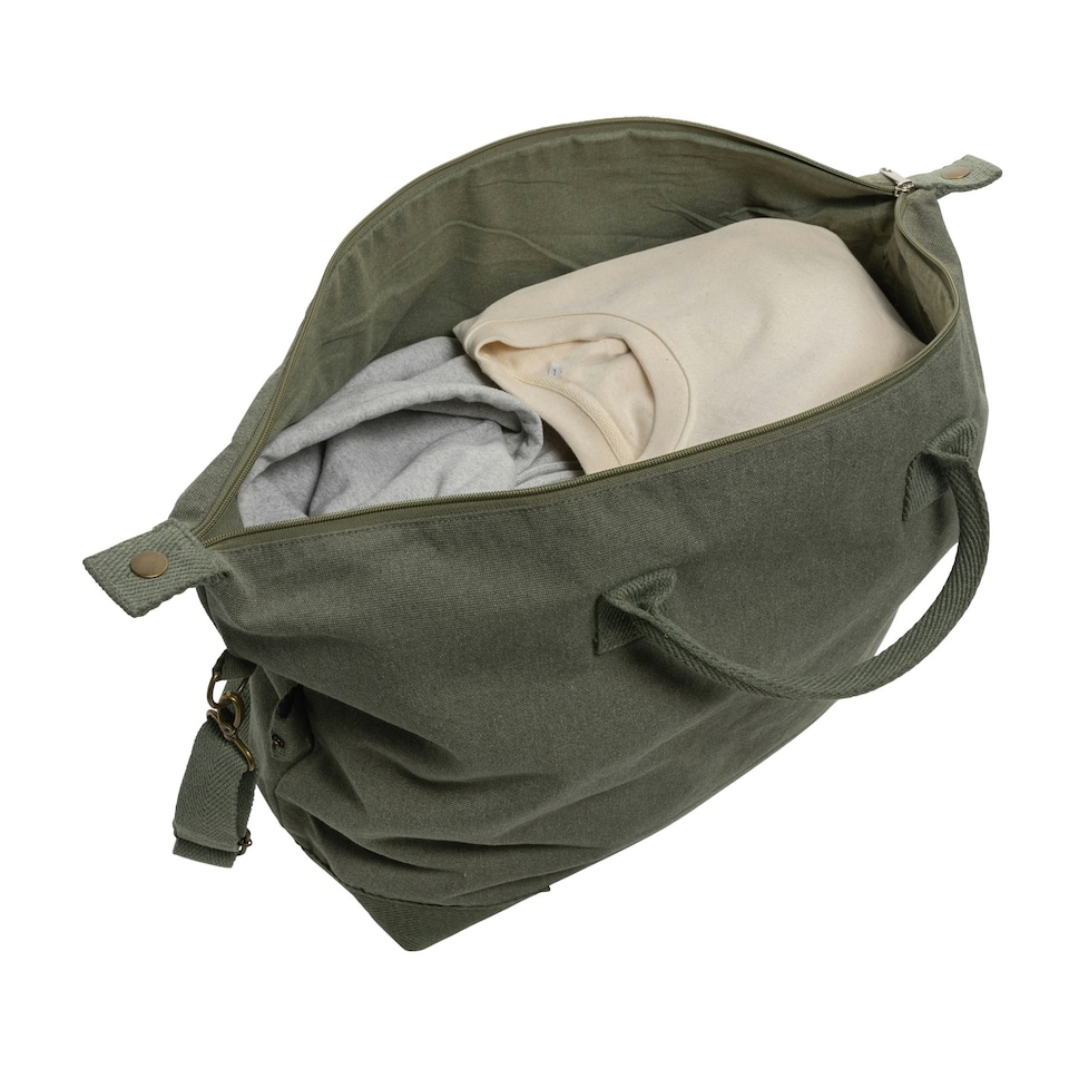image 1 of XD Collection Kezar Recycled Canvas 40L Weekend Bag - Green - One Size | Green | One Size